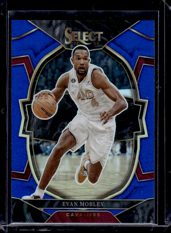 2022-23 Panini Select #44 Evan Mobley Blue Prizms