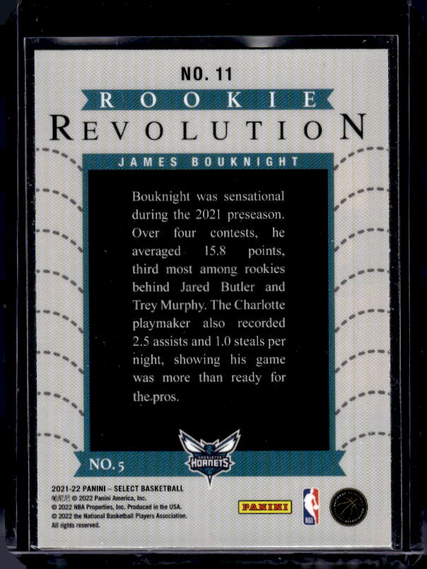 2021-22 Panini Select #11 James Bouknight Rookie Revolution