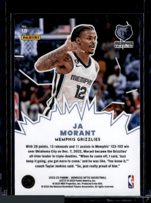 2022-23 Donruss Optic #18 Ja Morant My House