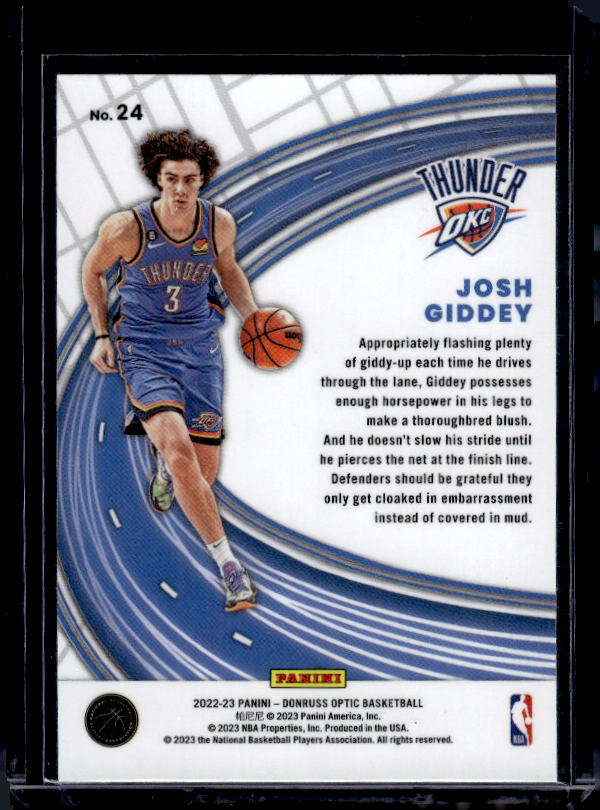 2022-23 Donruss Optic #24 Josh Giddey Express Lane
