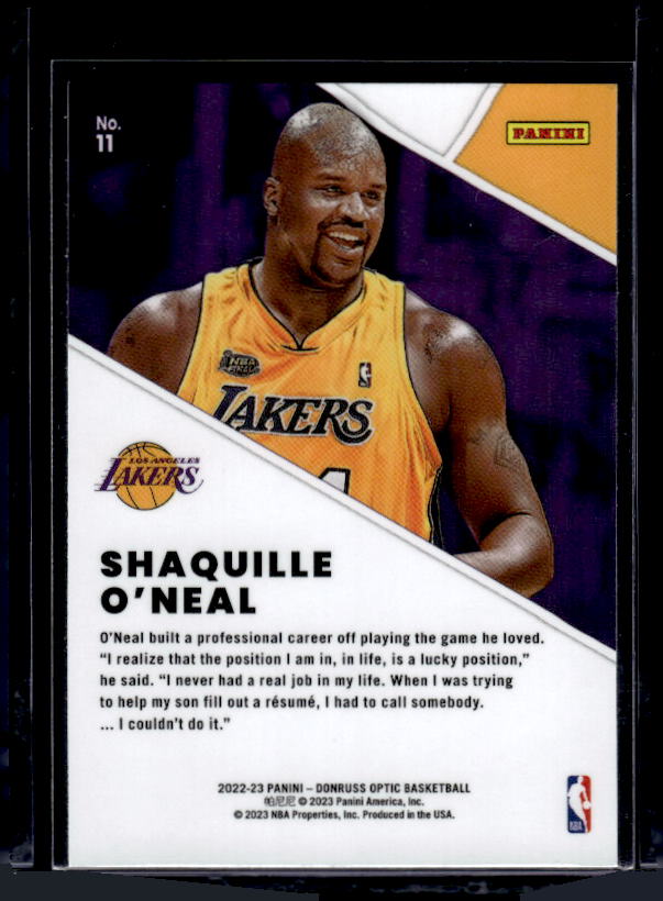 2022-23 Donruss Optic #11 Shaquille O'Neal Winner Stays