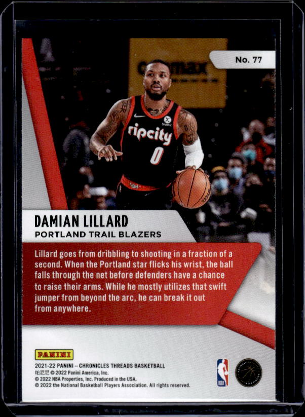 2021-22 Panini Chronicles #77 Damian Lillard