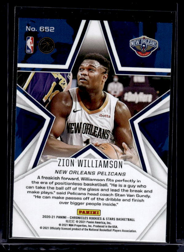 2020-21 Panini Chronicles #652 Zion Williamson