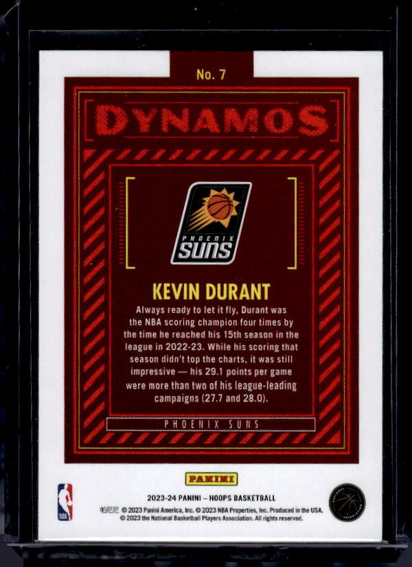 2023-24 Hoops #7 Kevin Durant Dynamos