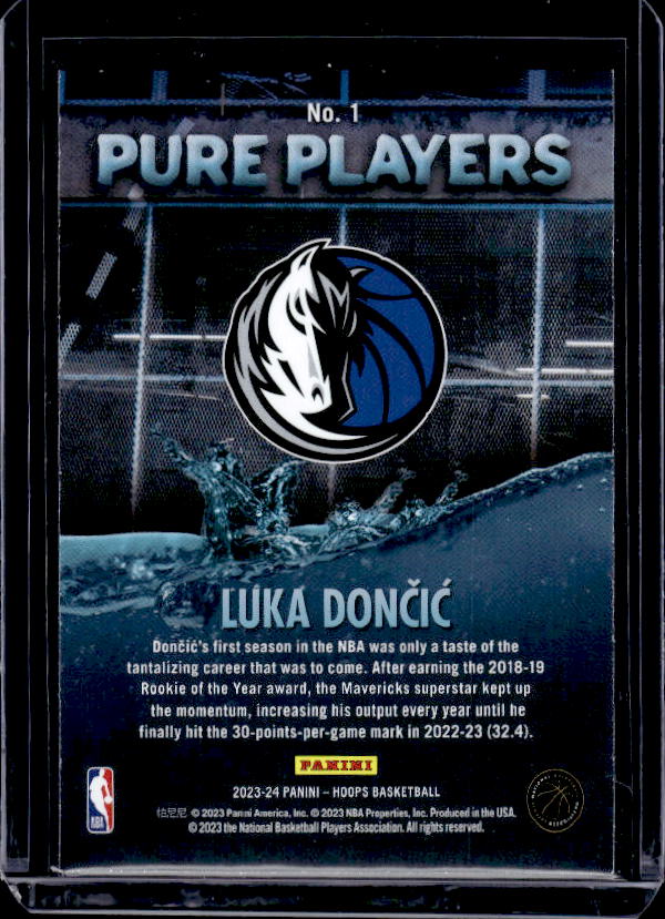 2023-24 Hoops #1 Luka Doncic Pure Players Holo