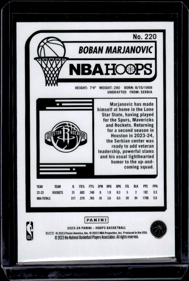 2023-24 Hoops #220 Boban Marjanovic