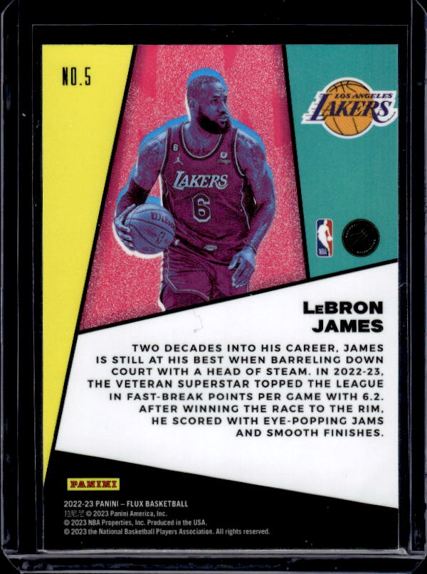 2022-23 Panini Flux #5 LeBron James Flux Appeal