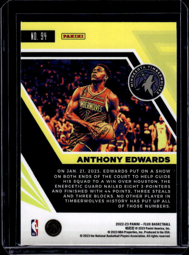 2022-23 Panini Flux #94 Anthony Edwards