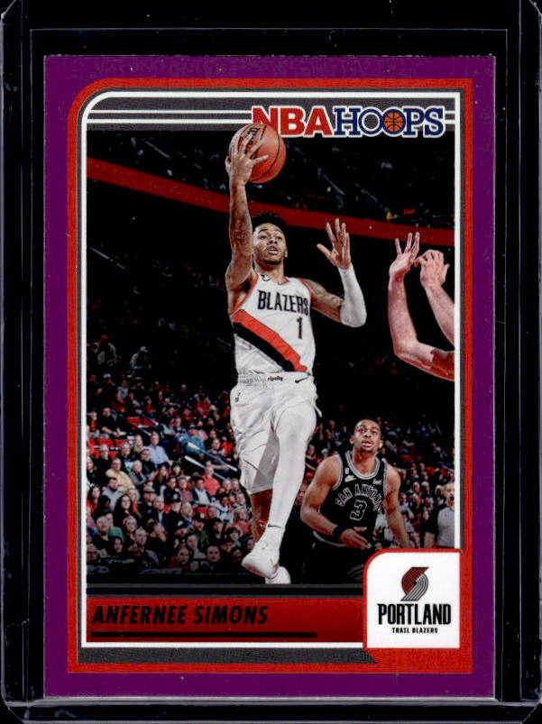 2023-24 Hoops #139 Anfernee Simons Purple
