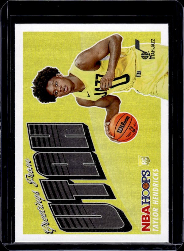 2023-24 Hoops #15 Taylor Hendricks Rookie Greetings