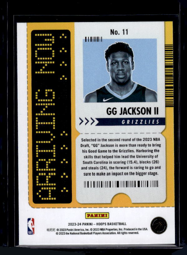 2023-24 Hoops #11 GG Jackson II Arriving Now