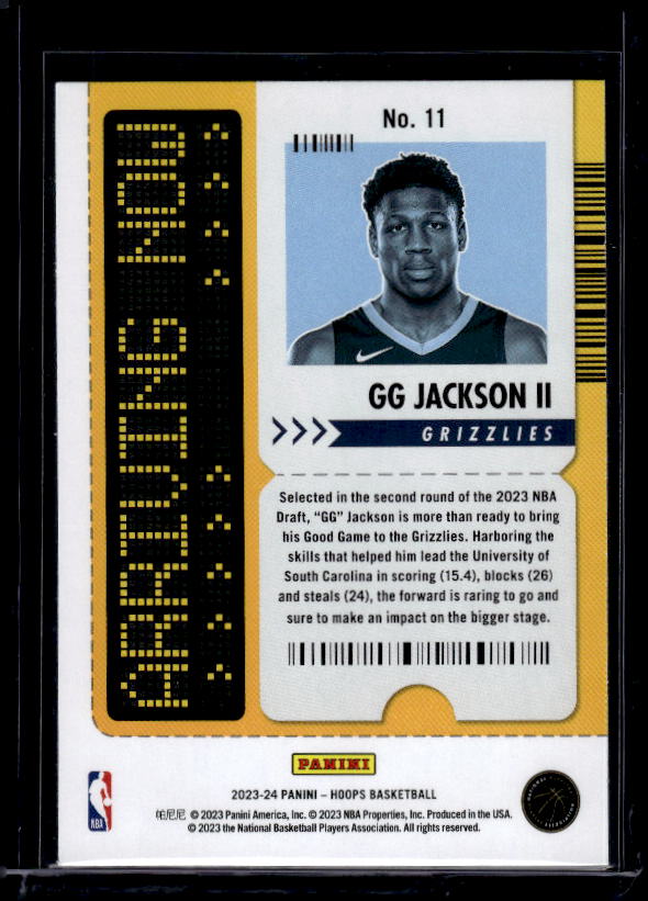 2023-24 Hoops #11 GG Jackson II Arriving Now