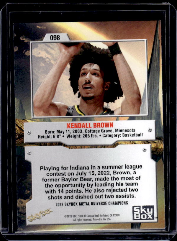 2022 SkyBox Metal Universe Champions #098 Kendall Brown
