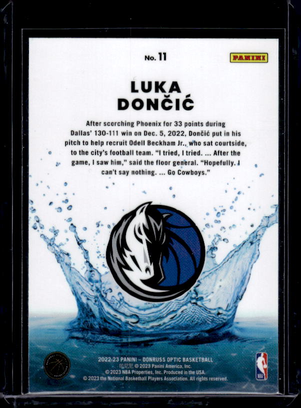 2022-23 Donruss Optic #11 Luka Dončić Splash!