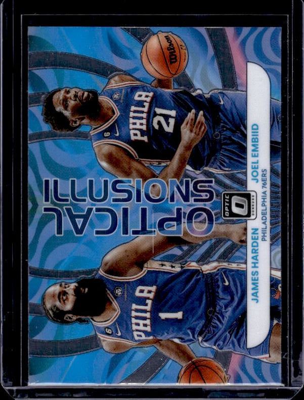 2022-23 Donruss Optic #1 James Harden / Joel Embiid Optical Illusions