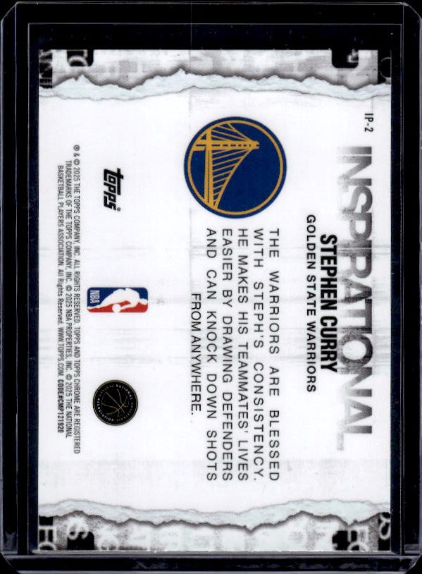 2025-26 Topps Chrome #IP-2 Stephen Curry Inspirational RayWave Refractor