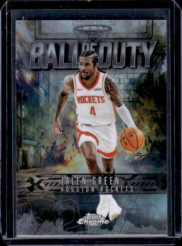 2025-26 Topps Chrome #BD-8 Jalen Green Ball of Duty Refractor