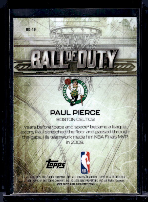 2025-26 Topps Chrome #BD-19 Paul Pierce Ball of Duty