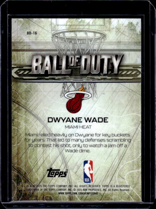 2025-26 Topps Chrome #BD-16 Dwyane Wade Ball of Duty
