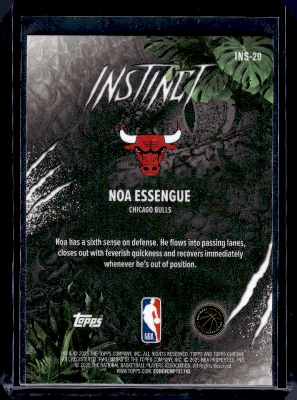 2025-26 Topps Chrome # INS-20 Noa Essengue Instinct