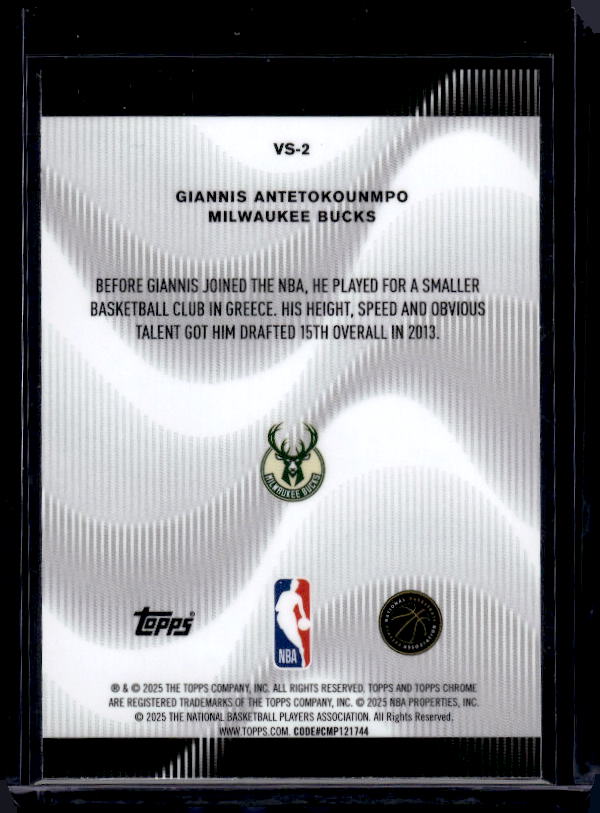 2025-26 Topps Chrome #VS-2 Giannis Antetokounmpo Voices