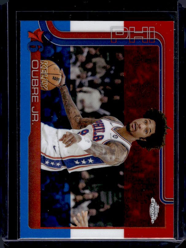 2025-26 Topps Chrome #114 Kelly Oubre Jr. Red White and Blue Refractor