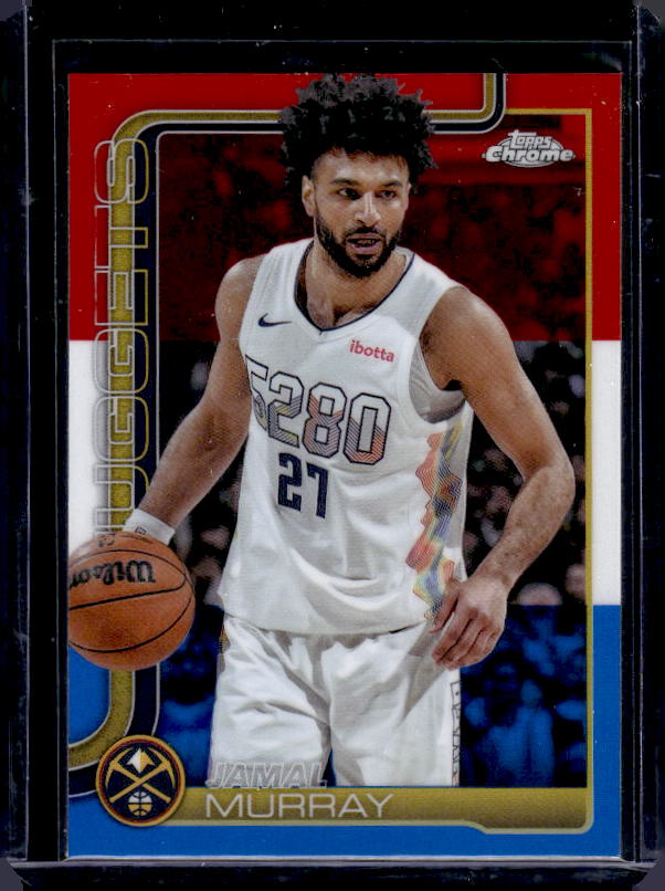 2025-26 Topps Chrome #55 Jamal Murray Red White and Blue Refractor