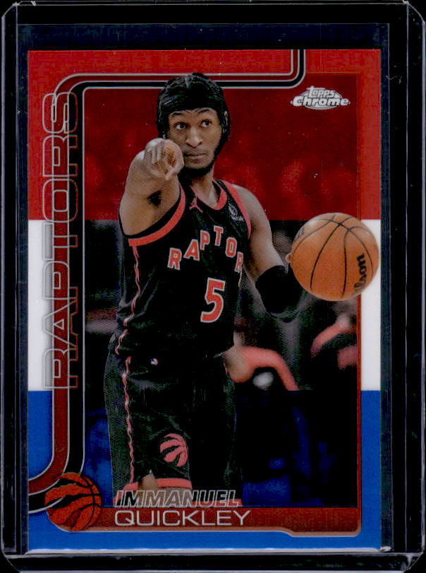 2025-26 Topps Chrome #212 Immanuel Quickley Red White and Blue Refractor