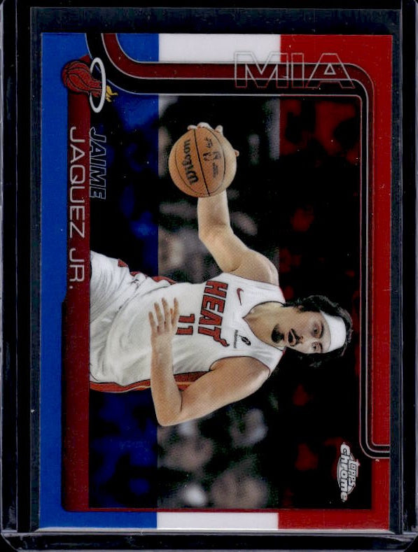 2025-26 Topps Chrome #161 Jaime Jaquez Jr. Red White and Blue Refractor