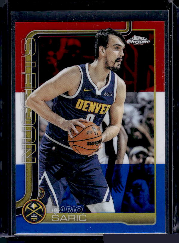 2025-26 Topps Chrome #77 Dario Šarić Red White and Blue Refractor