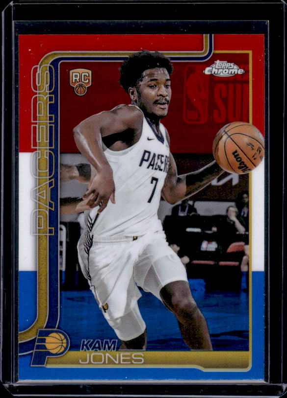 2025-26 Topps Chrome #289 Kam Jones Red White and Blue Refractor