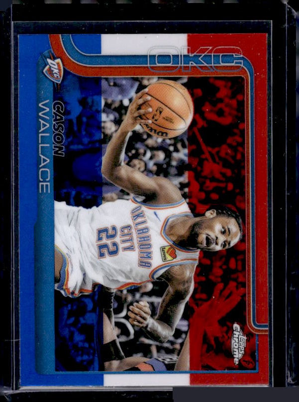 2025-26 Topps Chrome #191 Cason Wallace Red White and Blue Refractor