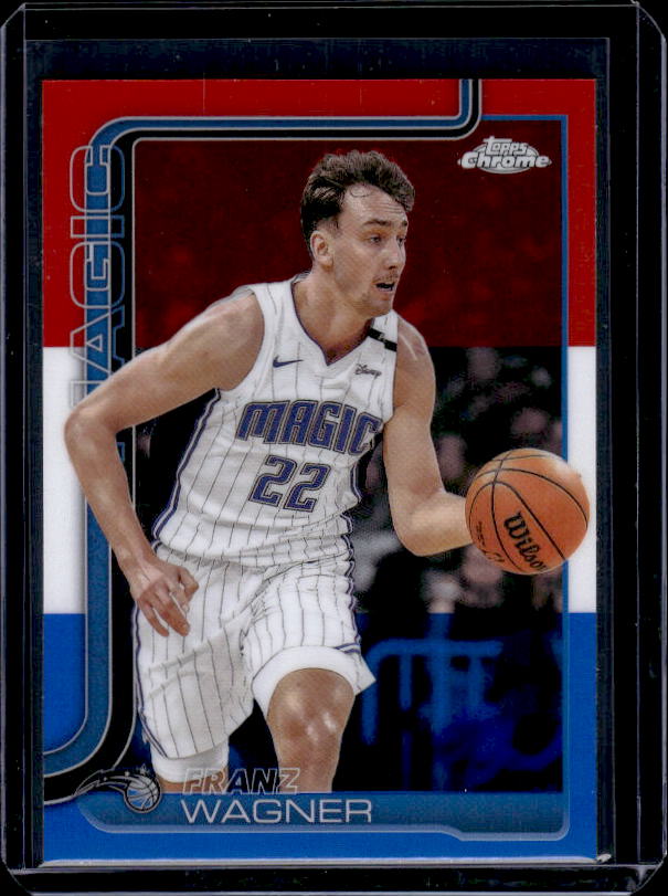 2025-26 Topps Chrome #116 Franz Wagner Red White and Blue Refractor