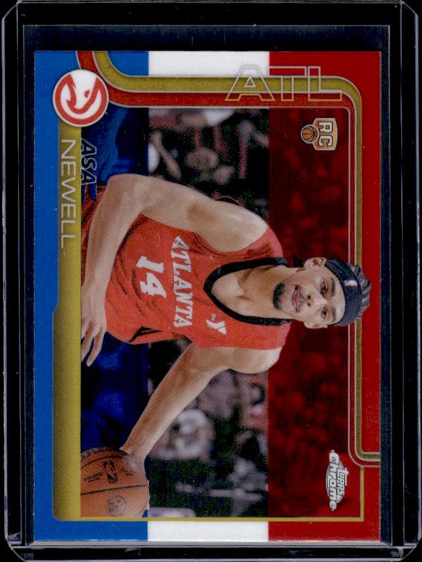 2025-26 Topps Chrome #273 Asa Newell Red White and Blue Refractor