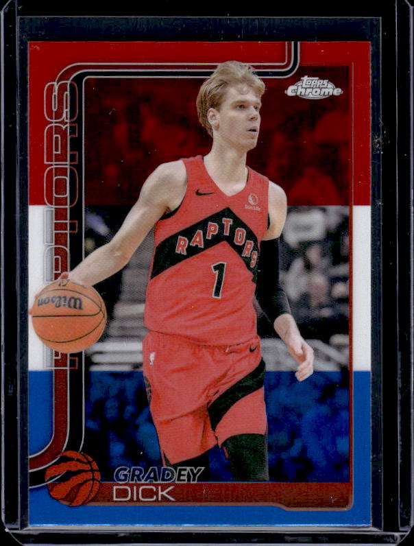 2025-26 Topps Chrome #214 Gradey Dick Red White and Blue Refractor