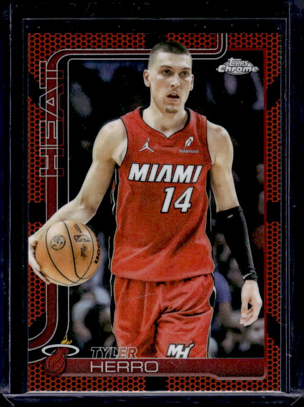 2025-26 Topps Chrome #188 Tyler Herro Basketball Refractor