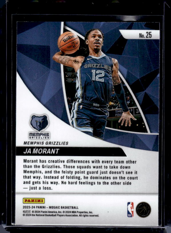 2023-24 Panini Mosaic #25 Ja Morant Elevate