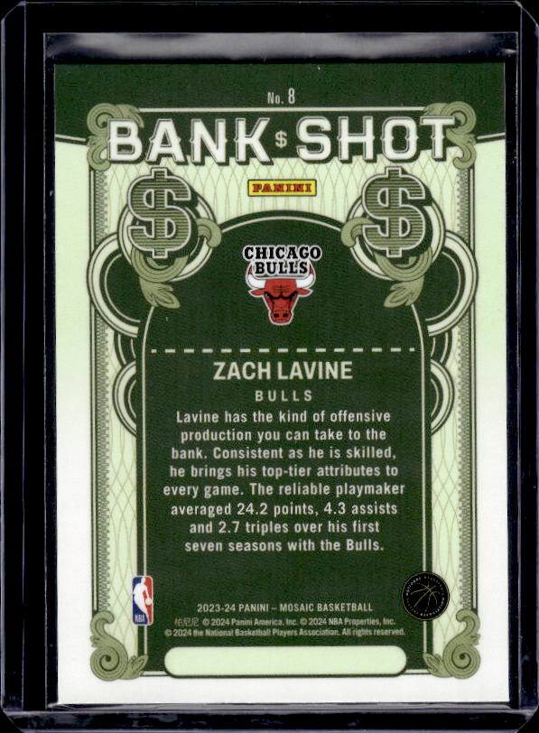 2023-24 Panini Mosaic #8 Zach LaVine Bank Shot