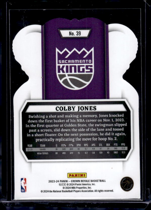 2023-24 Panini Crown Royale #39 Colby Jones