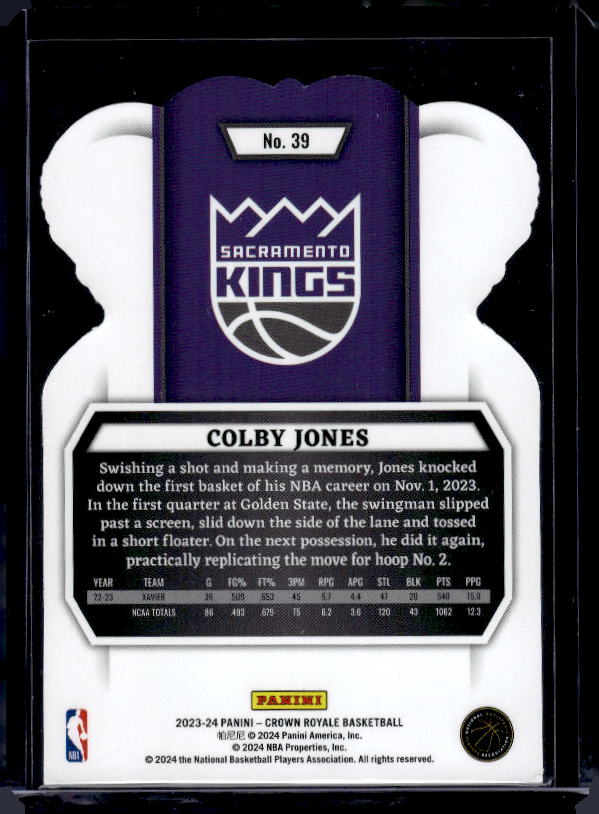 2023-24 Panini Crown Royale #39 Colby Jones