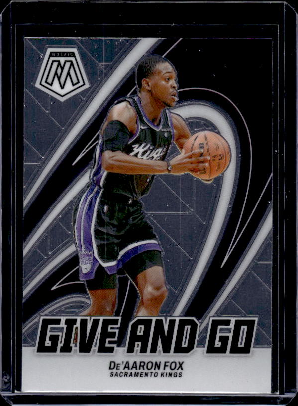 2023-24 Panini Mosaic #4 De'Aaron Fox Give and Go