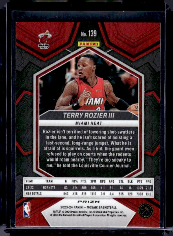 2023-24 Panini Mosaic #139 Terry Rozier III Green