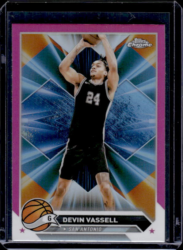 2023-24 Topps Chrome #152 Devin Vassell Pink Refractors