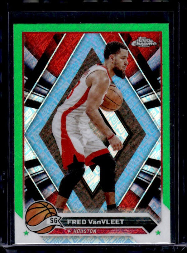 2023-24 Topps Chrome #126 Fred VanVleet Green Logo Refractors