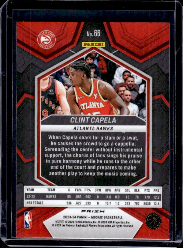 2023-24 Panini Mosaic #66 Clint Capela Green