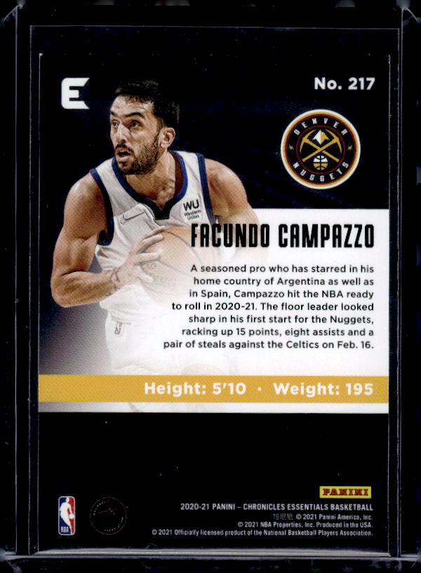 2020-21 Panini Chronicles #217 Facundo Campazzo