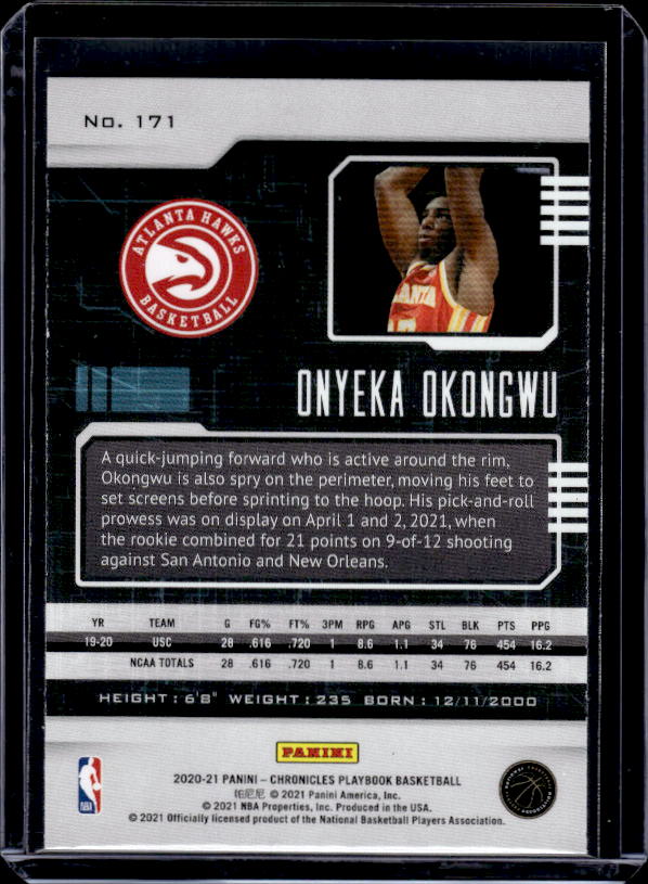 2020-21 Panini Chronicles #171 Onyeka Okongwu Pink