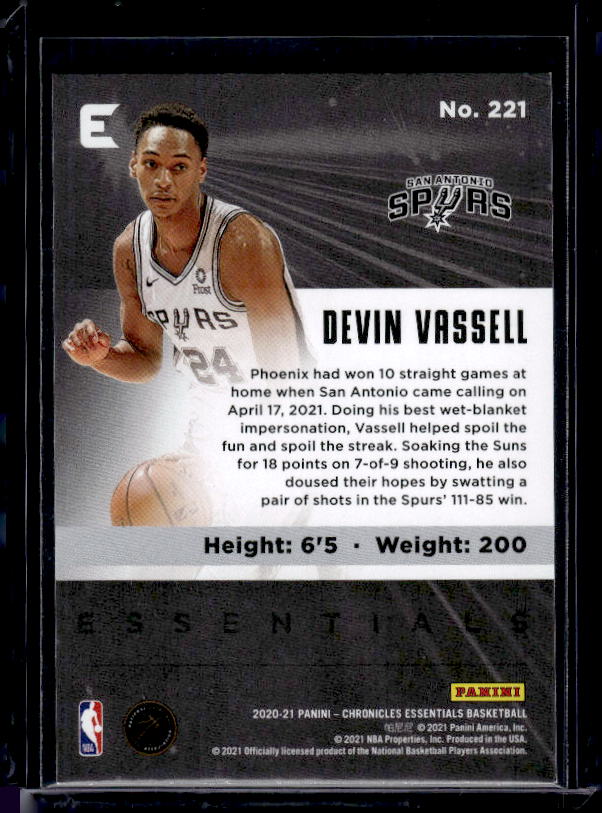 2020-21 Panini Chronicles #221 Devin Vassell