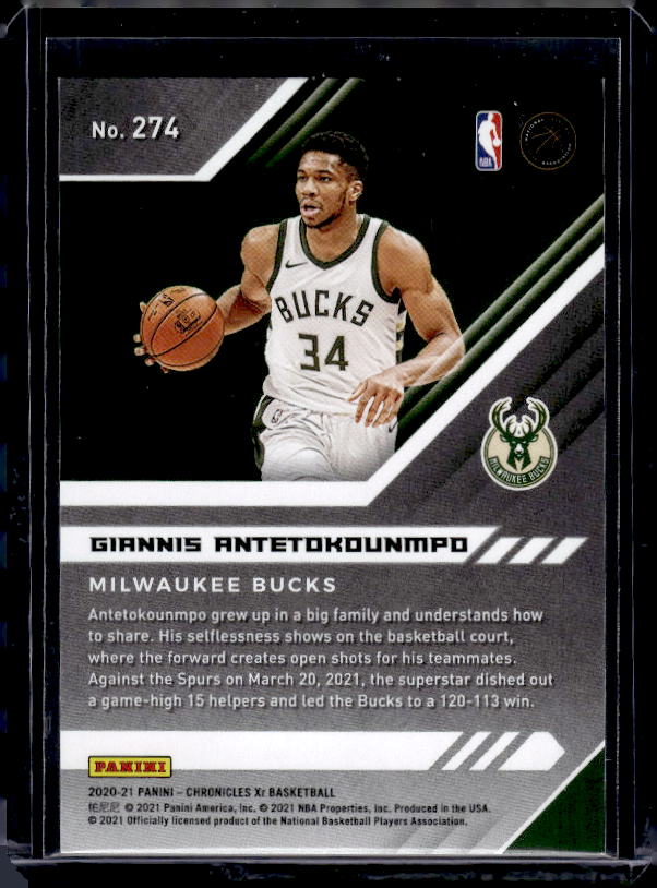 2020-21 Panini Chronicles #274 Giannis Antetokounmpo