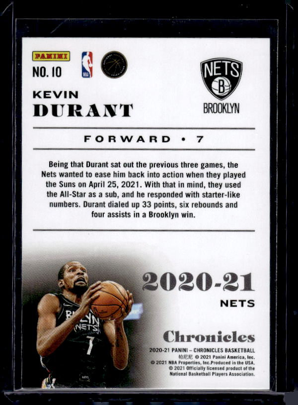 2020-21 Panini Chronicles #10 Kevin Durant Pink